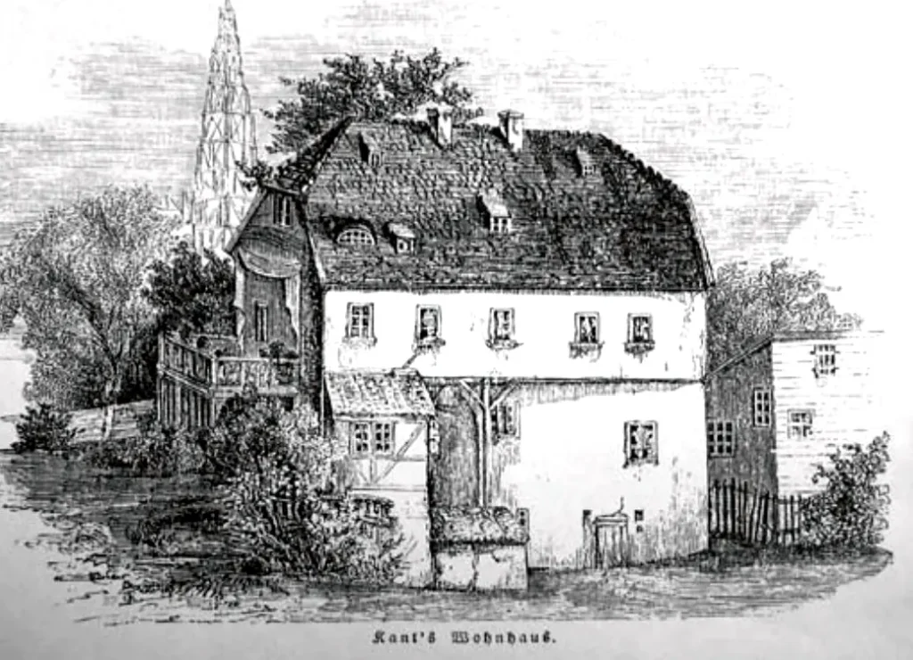 Дом Канта. Гравюра на дереве, 1844 год