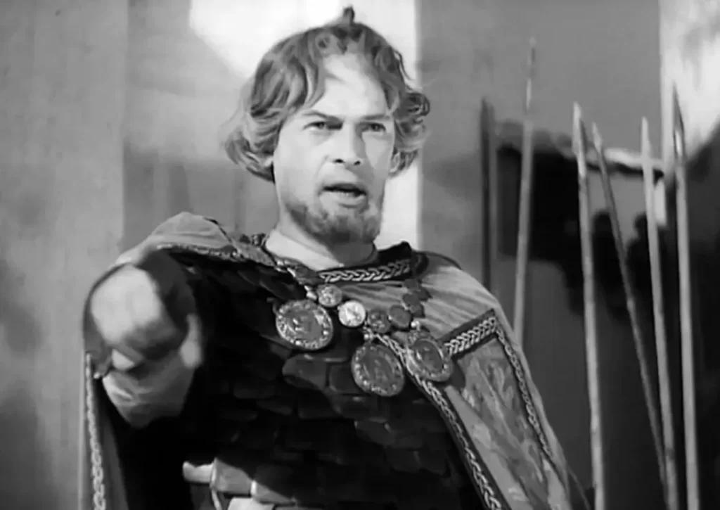 Николай Черкасов в роли Александра Невского 