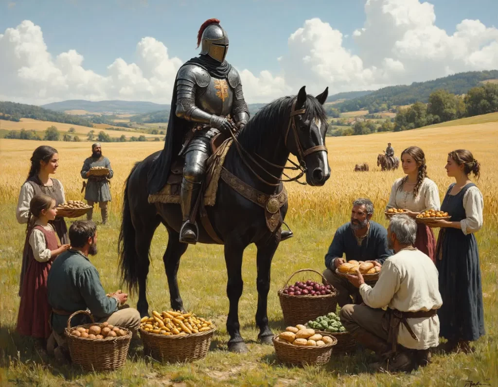 Рыцарь и крестьяне