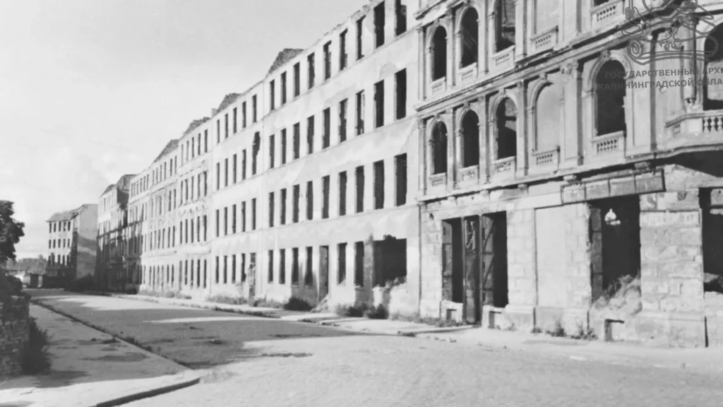 Улица Грига: история названия и 3 улицы Кёнигсберга 5 Архивное фото дома на пересечении Грига и Фрунзе